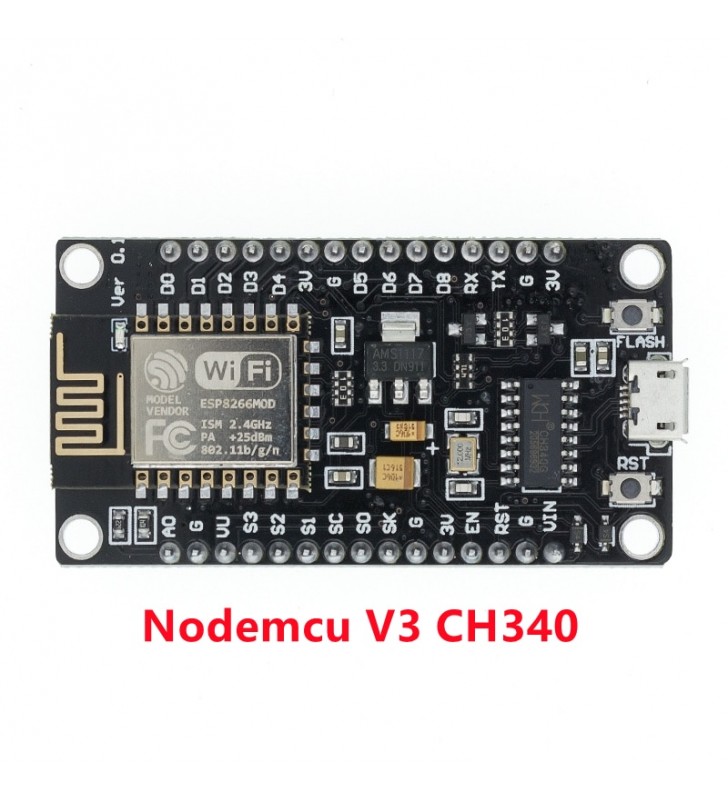 โมดูลไร้สายCH340/CP2102 NodeMcu V3 V2อินเทอร์เน็ตLua WIFIของคณะกรรมการพัฒนาการจากESP8266 ESP-12E Pcbเสาอากาศ (NodeMcu V3 CH340)