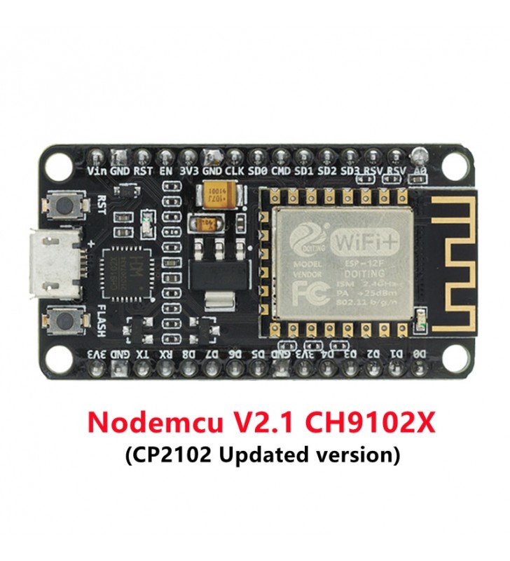 โมดูลไร้สายCH340/CP2102 NodeMcu V3 V2อินเทอร์เน็ตLua WIFIของคณะกรรมการพัฒนาการจากESP8266 ESP-12E Pcbเสาอากาศ (NodeMcu V2.1 CH9102X)