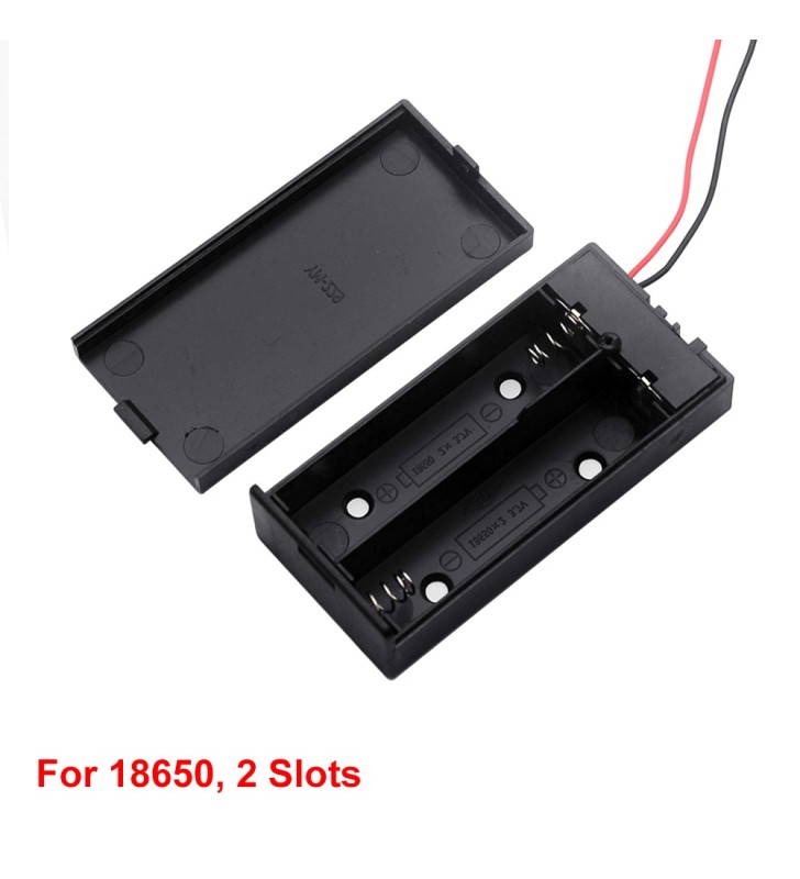 2 3 4สล็อต1.5V AAA 3.7V 18650 9V PP3 DIY แบตเตอรี่ผู้ถือเคสกล่องสายไฟฝาครอบ/ปิดคอนเทนเนอร์ (For 18650 2 Slots)